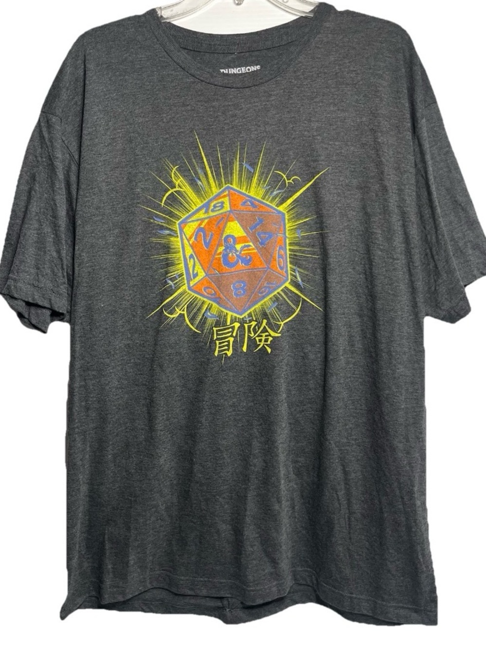 Dungeons & Dragons Graphic T-Shirt Adult 2XL Wizards of the Coast Crew Neck Gray